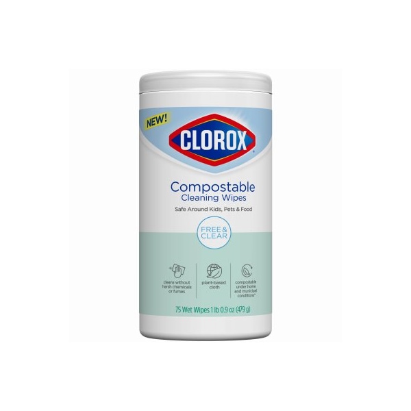 Clorox 75CT FC Compost Wipes 32486 - main